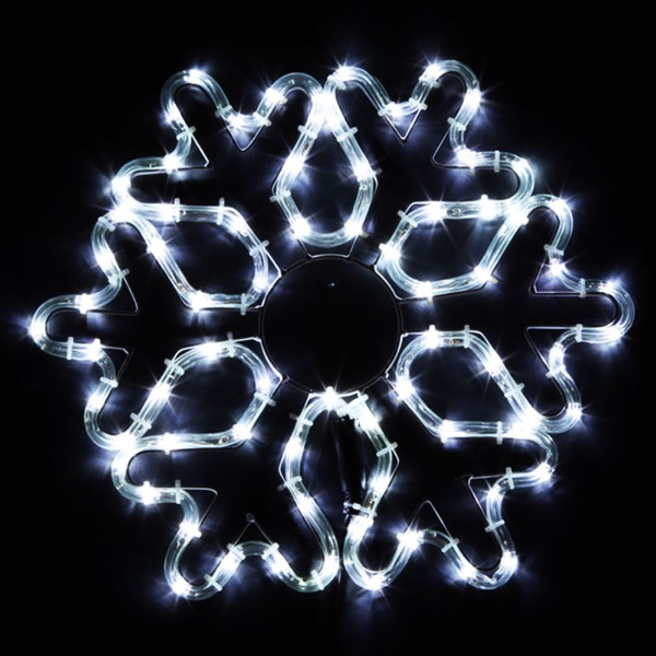 논네온 LED 장식 전구 눈꽃 40cm 55cm 70cm 백색 3종