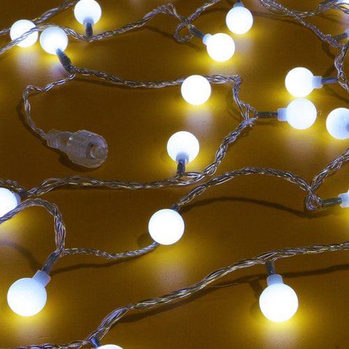 50구 LED 앵두 전구 투명선 다채색 백색 2종 점멸유
