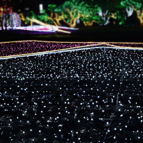 500구 LED장식 녹색선 웜색 나무 정원 50M 점멸유