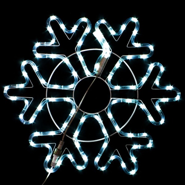 55cm 논네온 LED 장식 눈꽃 백색 캠핑 낚시 카페 조명